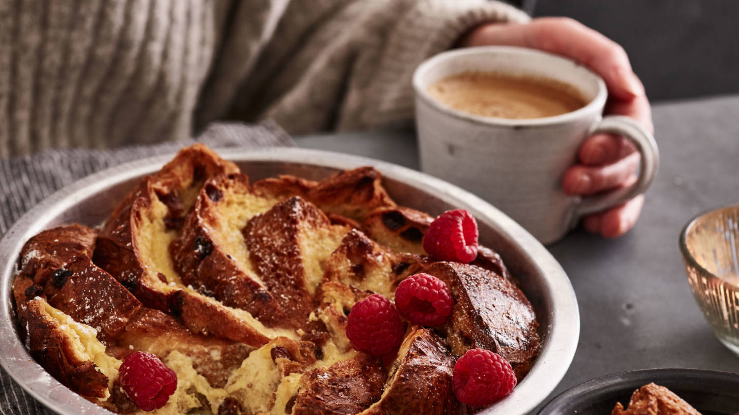 Panettone bread and butter pudding