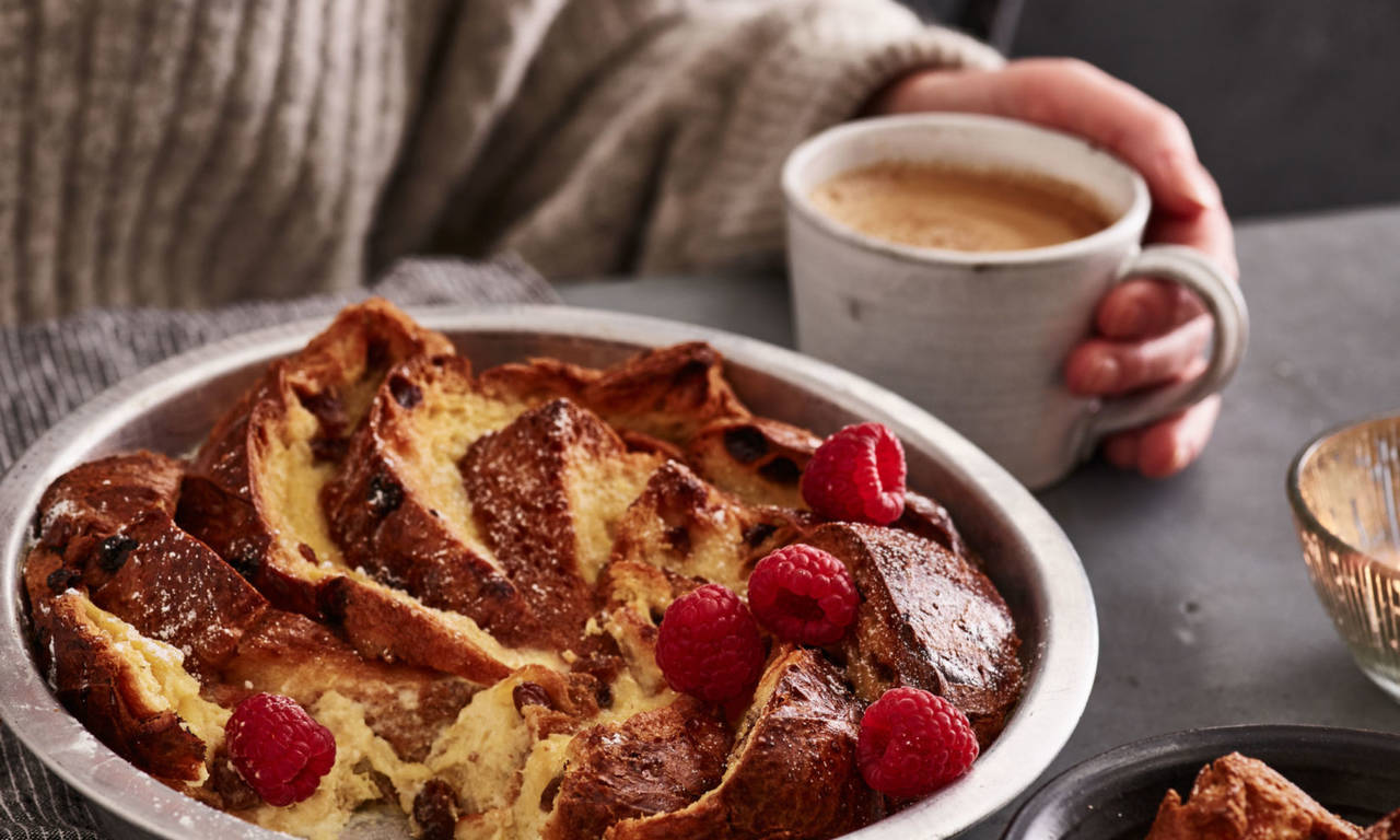 Panettone bread and butter pudding